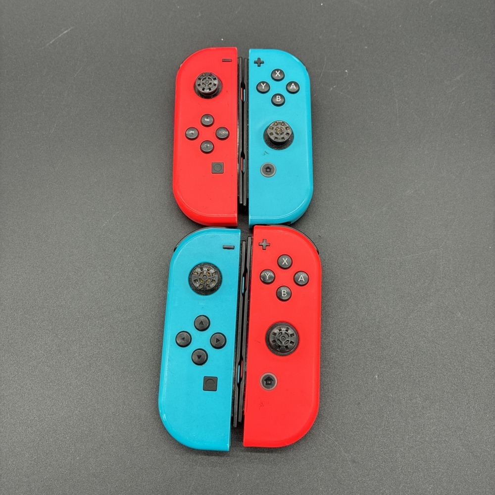 Nintendo Switch Joy-Con Controllers Lot Of 4 Red Blue For Parts Repair Untested